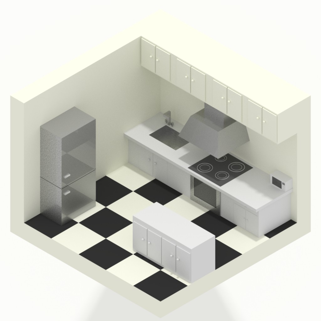 LOW POLY ISOMETRIC KITCHEN preview image 1